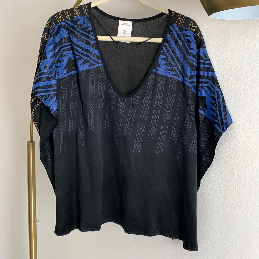 Silk and cotton top